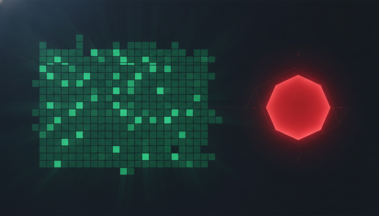 Illustration contrasting a diversified index grid with a single stock pick